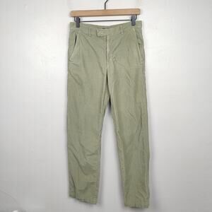 120% Lino Corduroy Pants Mens 44 US 28 Tan Straight Leg Preppy Designer‎ Italy